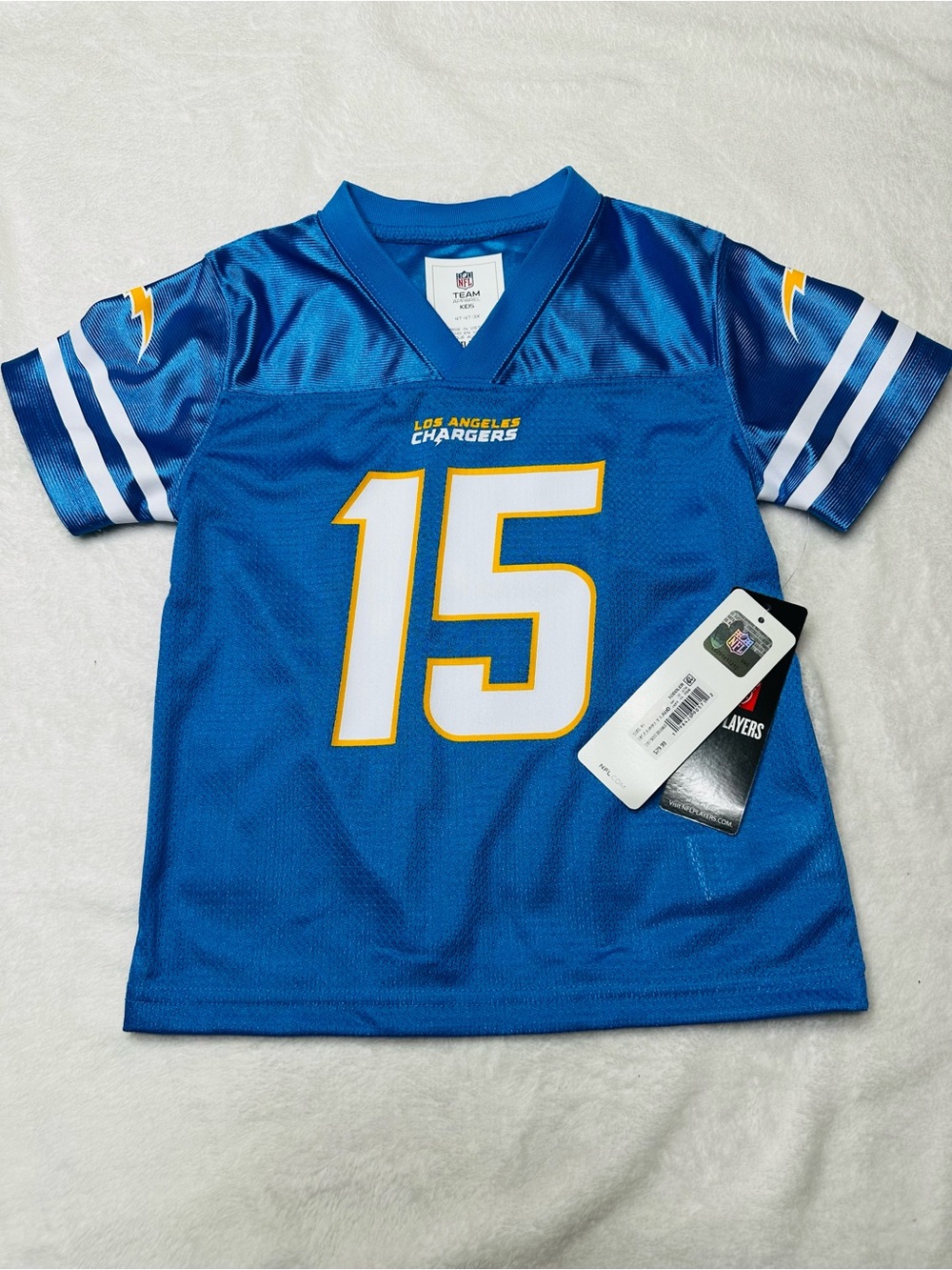 NFL Los Angeles Chargers Kids Blue and Gold #15 Jersey